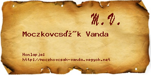 Moczkovcsák Vanda névjegykártya